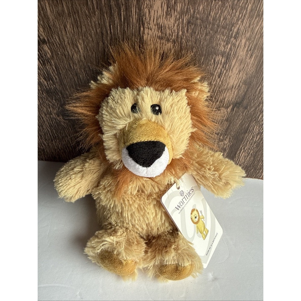 NWT Warmies Lion Cozy Plush Heatable Lavender Scented Stuffed Animal 9"‎